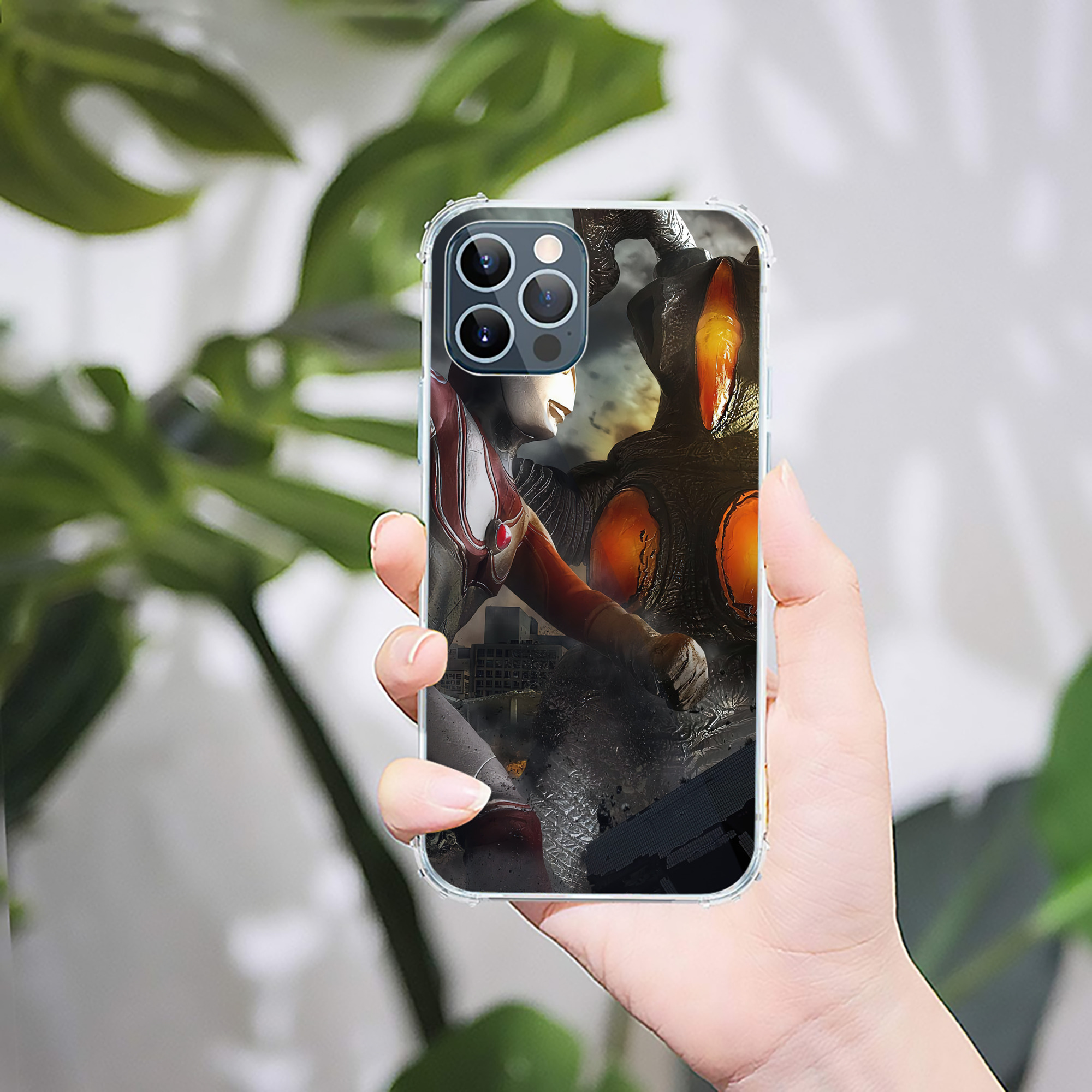 （画像用） ウルトラマン Ultraman 【iPhone 12シリーズ対応】透明スマホケース（クリアソフトケース）